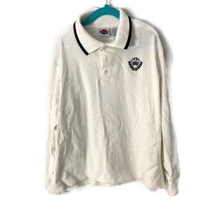 Vtg New Ledgends Boys White Long Sleeve Polo Cotton Shirt Size Small 8